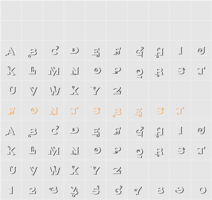 AgreloyOut1 Character Map