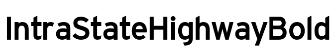 IntraStateHighwayBold Font Image