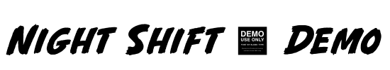 Night Shift - Demo Font Image