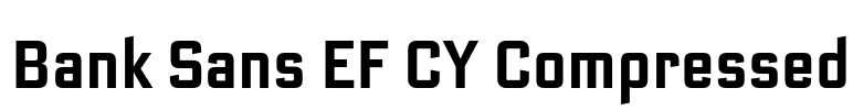 Bank Sans EF CY Compressed Font Image