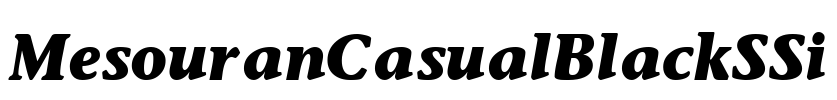 MesouranCasualBlackSSi Font Image