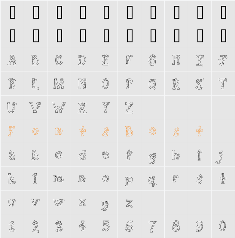 CK Wedding Rose Character Map