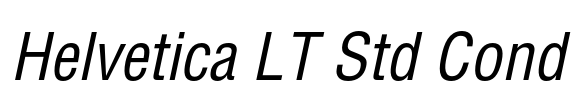 Helvetica LT Std Cond Font Image