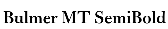 Bulmer MT SemiBold Font Image