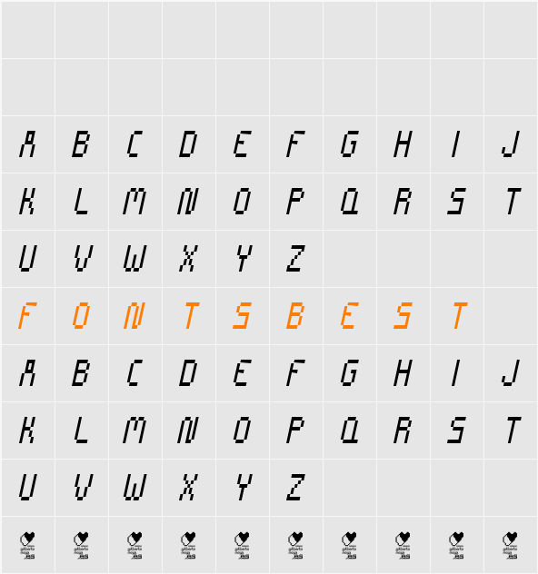 CHIP TUNES Character Map