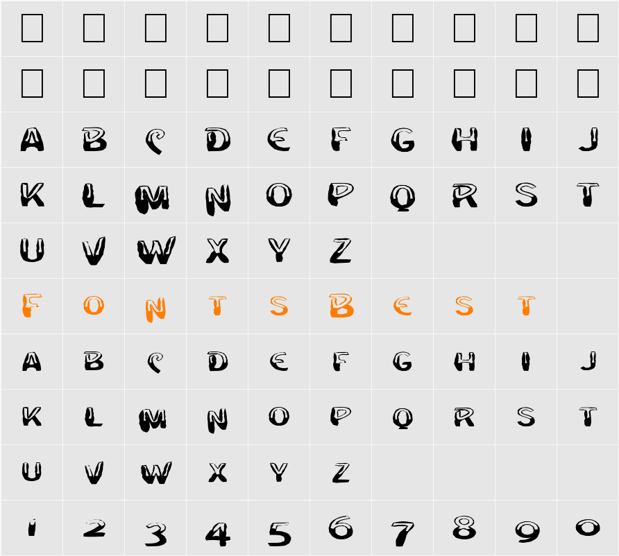 FZ UNIQUE 4 MANGLED EX Character Map