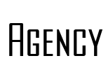 Agency Font Image