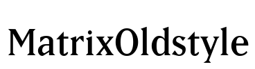 MatrixOldstyle Font Image