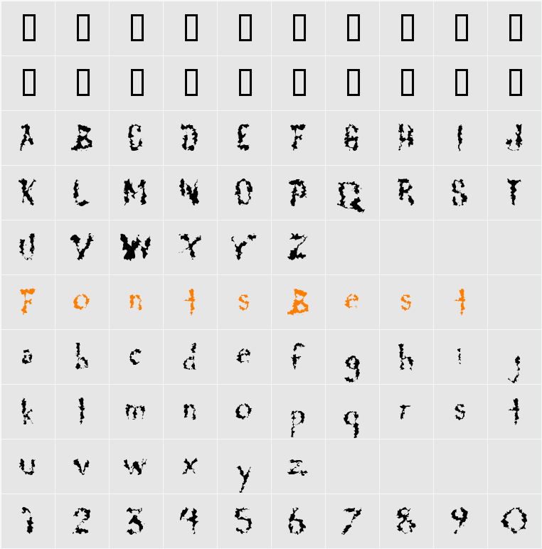 JI-Hocker Character Map