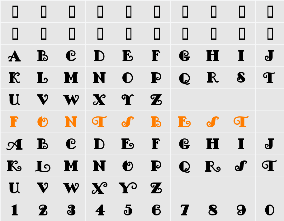 JI-Fevers Character Map