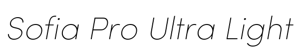 Sofia Pro Ultra Light Font Image