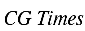 CG Times Font Image