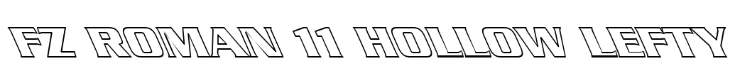 FZ ROMAN 11 HOLLOW LEFTY Font Image