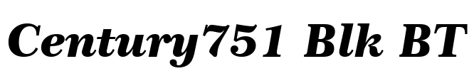 Century751 Blk BT Font Image