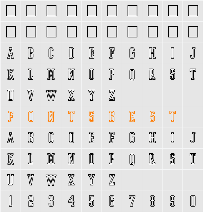 Ivy League Open Character Map