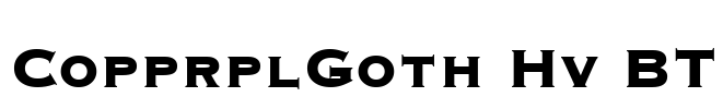 CopprplGoth Hv BT Font Image