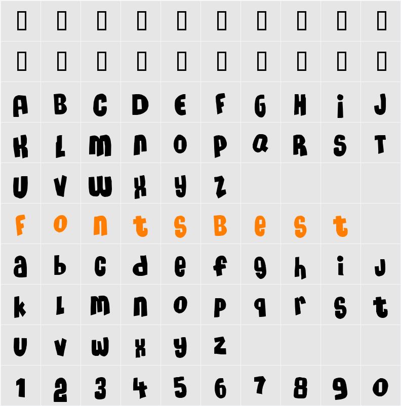 MassiveHeadache3 Character Map