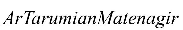 ArTarumianMatenagir Font Image