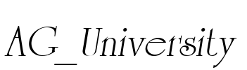 AG_University Font Image