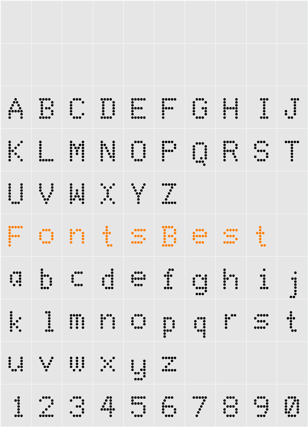 Matrixdit Character Map