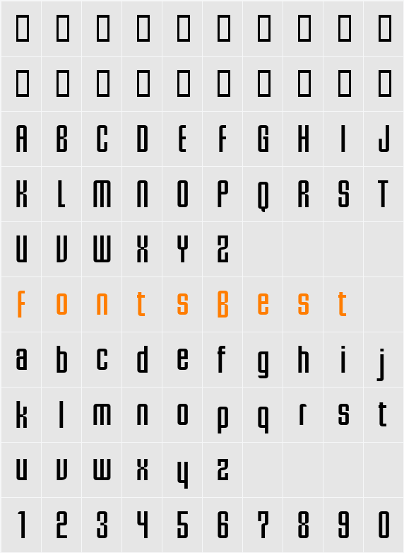 Meter Character Map