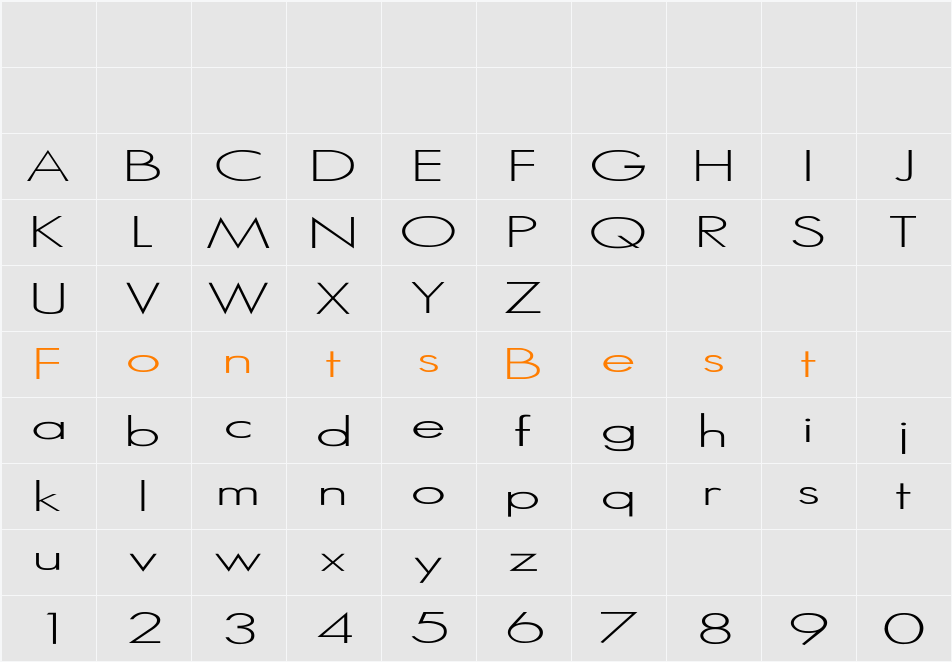 Micro-Serif Character Map