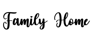 Family Home Font Image