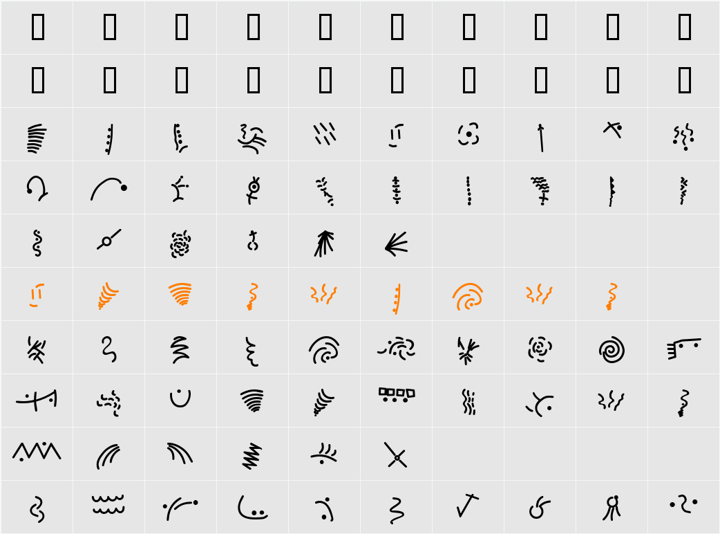 Mini Pics Character Map