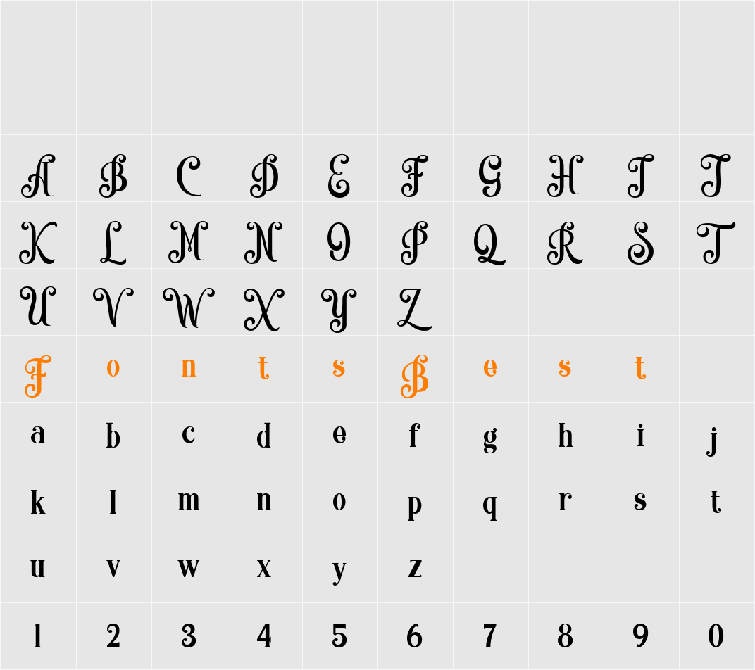 Quiska Character Map