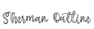 Sherman Outline Font Image