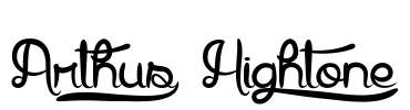 Arthus1 Hig6htone Font Image