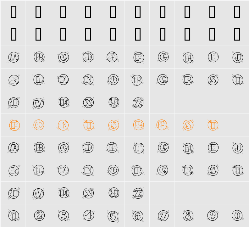 CK Bubbles Character Map