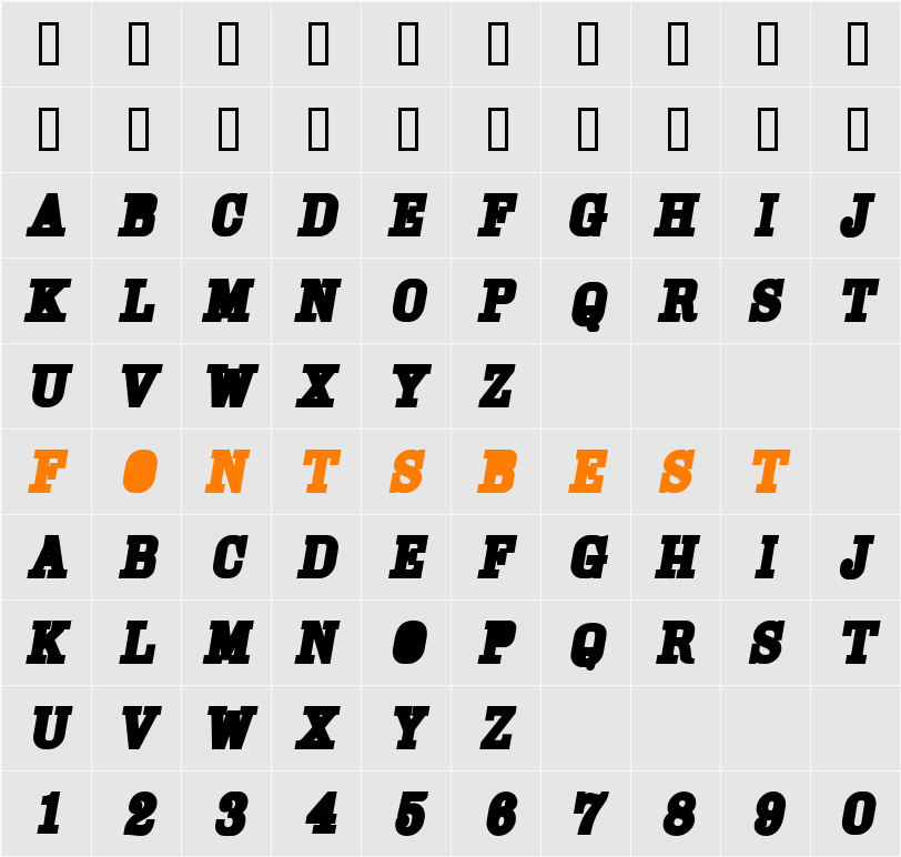 Cam Character Map