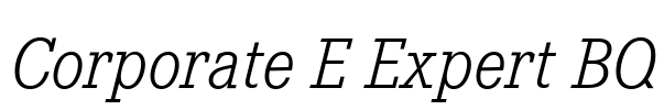 Corporate E Expert BQ Font Image