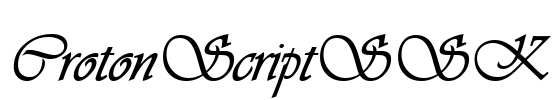 CrotonScriptSSK Font Image