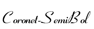 Coronet-SemiBol Font Image