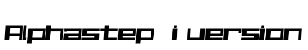 Alphastep  i version Font Image