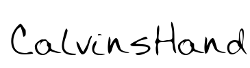 CalvinsHand Font Image