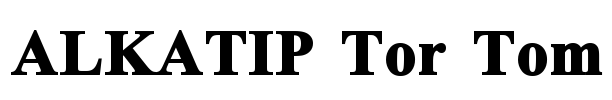 ALKATIP Tor Tom Font Image