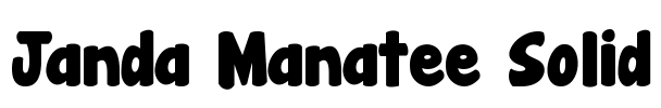 Janda Manatee Solid Font Image