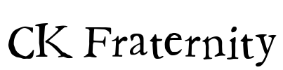 CK Fraternity Font Image