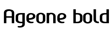 Ageone bold Font Image