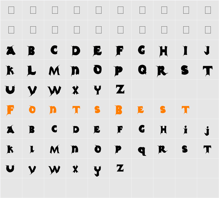 Casper Character Map