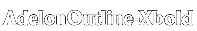 AdelonOutline-Xbold Font Image