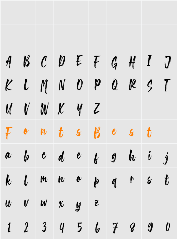 The Friday Stroke Character Map