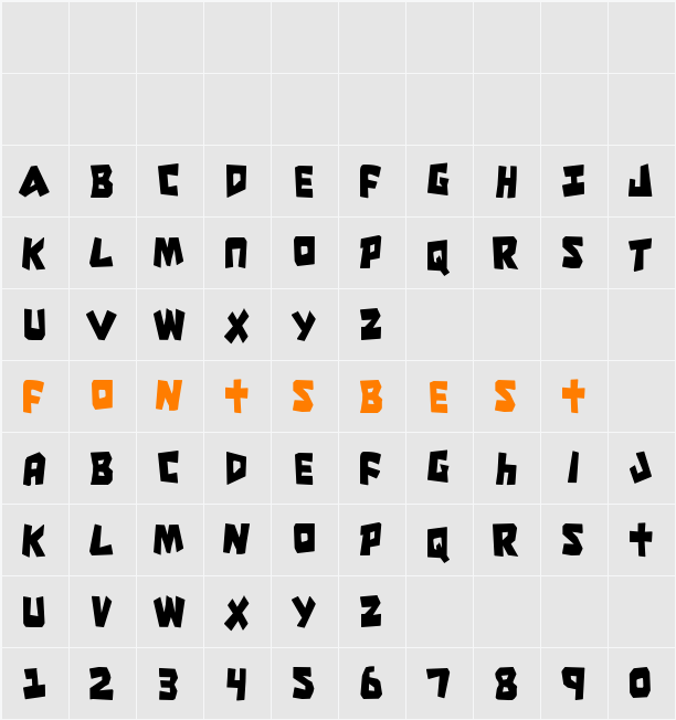 Cro-Magnum Condensed Character Map