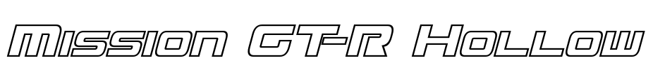 Mission GT-R Hollow Font Image