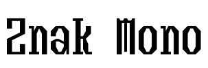 Znak Mono Font Image