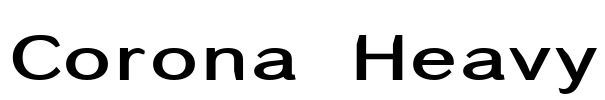 Corona Heavy Font Image