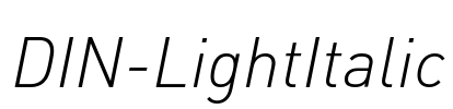 DIN-LightItalic Font Image